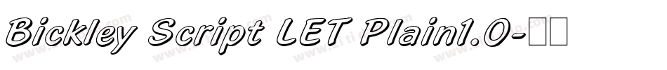 Bickley Script LET Plain1.0字体转换